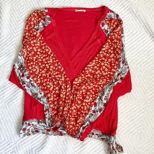 Hummingbird Floral Sleeve Blouse, Medium